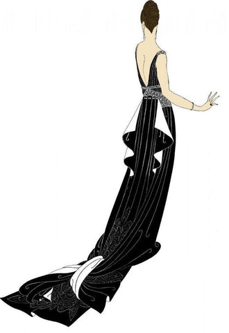 Sophisticated Ladies I Black Ornate Wood Framed Art Print with Double Matting by Vision Studio