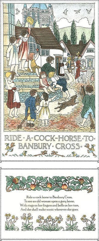 Ride a Cock Horse White Modern Wood Framed Art Print with Double Matting by Bedford, Francis D.