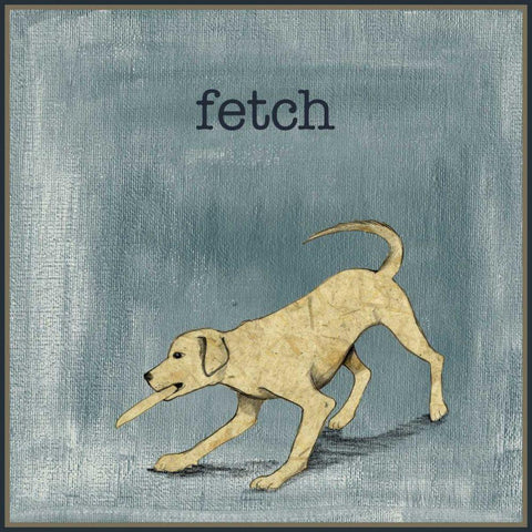 Fetch Gold Ornate Wood Framed Art Print with Double Matting by Ludwig, Alicia