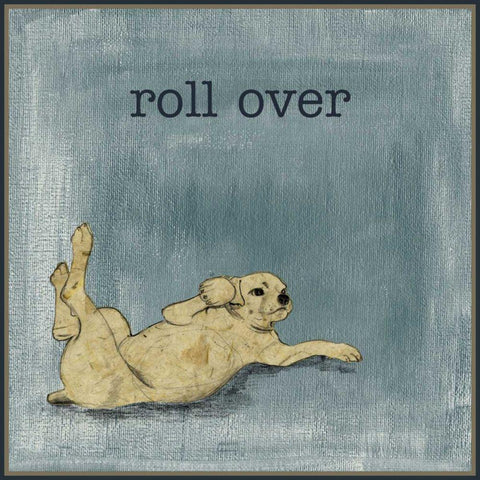 Roll Over Black Modern Wood Framed Art Print by Ludwig, Alicia
