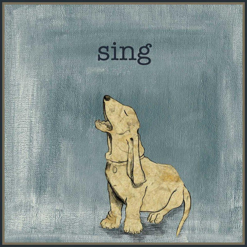 Sing Gold Ornate Wood Framed Art Print with Double Matting by Ludwig, Alicia