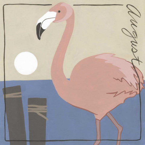 Avian August White Modern Wood Framed Art Print by Meagher, Megan