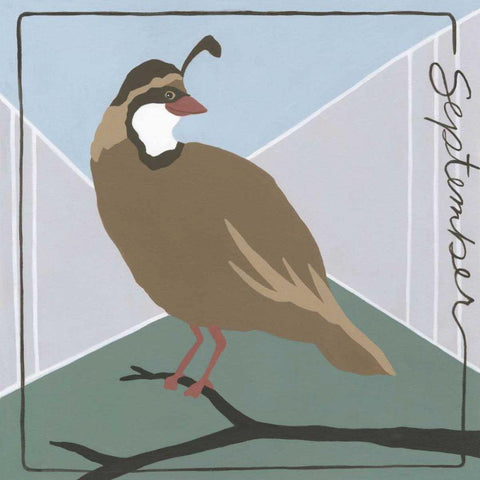 Avian September Black Modern Wood Framed Art Print by Meagher, Megan