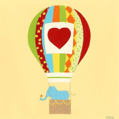 Up, Up and Away III Black Modern Wood Framed Art Print with Double Matting by Vess, June Erica