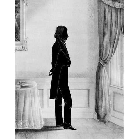 Men of Distinction III White Modern Wood Framed Art Print by Brown, William Henry