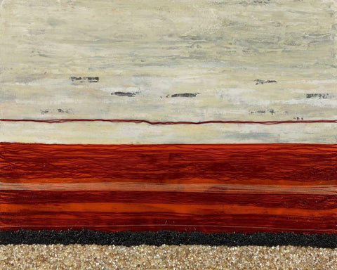 Stratitude II White Modern Wood Framed Art Print with Double Matting by Avondet, Natalie