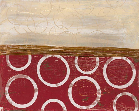 Going in Circles II Black Ornate Wood Framed Art Print with Double Matting by Avondet, Natalie