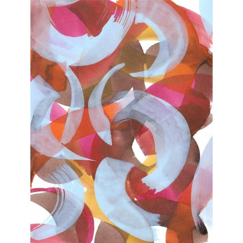 Sherbert II Black Modern Wood Framed Art Print by Fuchs, Jodi