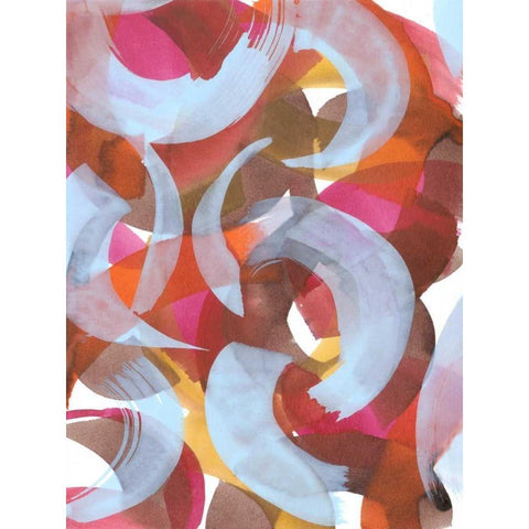 Sherbert II Gold Ornate Wood Framed Art Print with Double Matting by Fuchs, Jodi