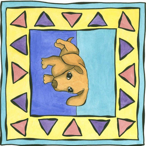 Pee Wee White Modern Wood Framed Art Print with Double Matting by Meagher, Megan