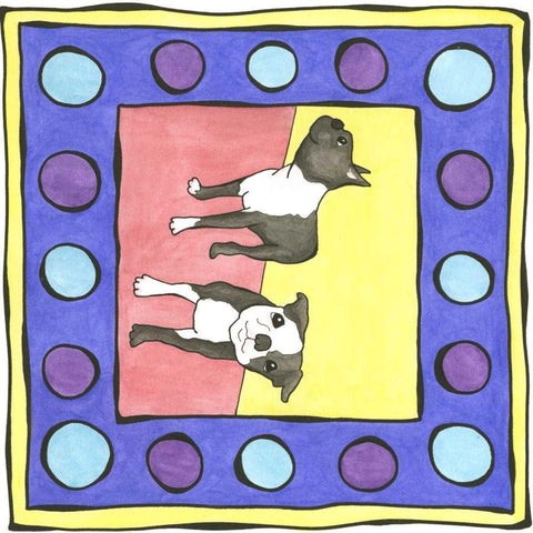 Max and Mini Black Modern Wood Framed Art Print by Meagher, Megan