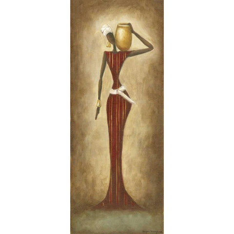 Strength White Modern Wood Framed Art Print by Meagher, Megan