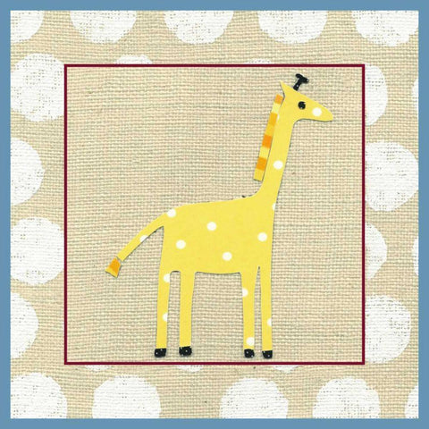 Katherines Giraffe Black Ornate Wood Framed Art Print with Double Matting by Zarris, Chariklia