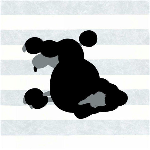 Poodle in Neutral Black Ornate Wood Framed Art Print with Double Matting by Lucas, Christine