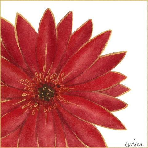 Bright Blossoms II White Modern Wood Framed Art Print with Double Matting by Vess, June Erica