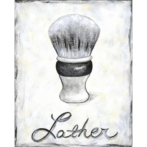 Lather White Modern Wood Framed Art Print by Zarris, Chariklia