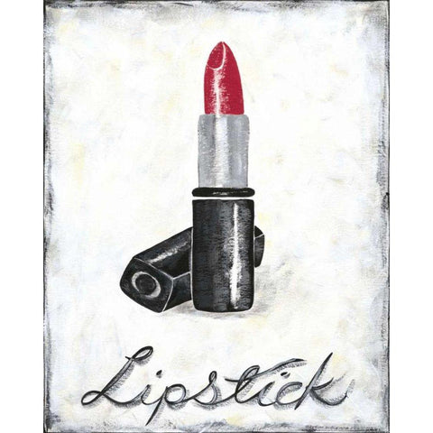 Lipstick White Modern Wood Framed Art Print by Zarris, Chariklia