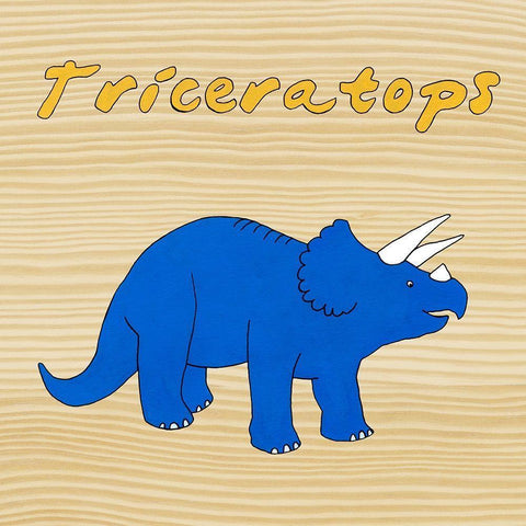 Triceratops White Modern Wood Framed Art Print by Meagher, Megan
