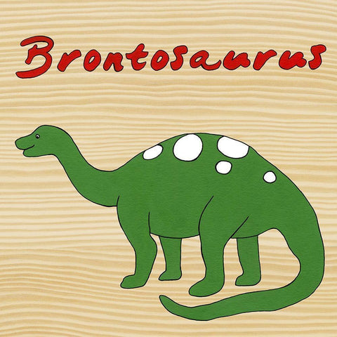 Brontosaurus Black Modern Wood Framed Art Print by Meagher, Megan