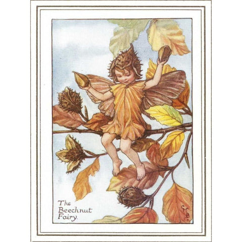 The Beechnut Fairy Gold Ornate Wood Framed Art Print with Double Matting by Vision Studio