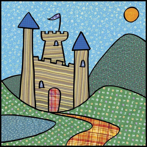 Calico Kingdom I Black Modern Wood Framed Art Print with Double Matting by Swinford, Charles