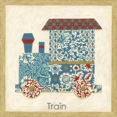 Patchwork Transportation II Gold Ornate Wood Framed Art Print with Double Matting by Zarris, Chariklia