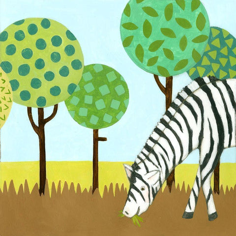 Jungle Fun IV Black Ornate Wood Framed Art Print with Double Matting by Meagher, Megan