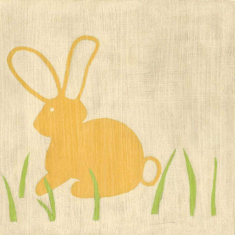 Best Friends - Bunny White Modern Wood Framed Art Print by Zarris, Chariklia