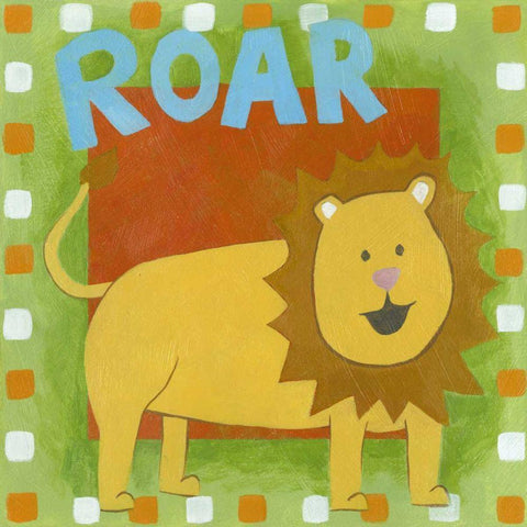 Roar Black Modern Wood Framed Art Print with Double Matting by Meagher, Megan
