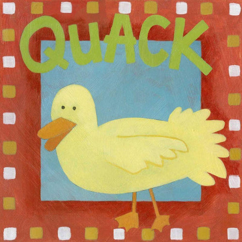 Quack White Modern Wood Framed Art Print by Meagher, Megan