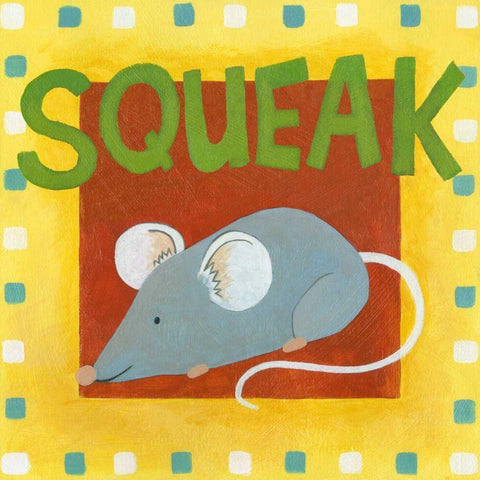 Squeak Black Modern Wood Framed Art Print by Meagher, Megan