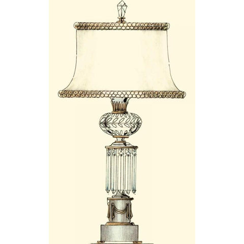 Boudoir Lamp III Black Modern Wood Framed Art Print with Double Matting by Unknown