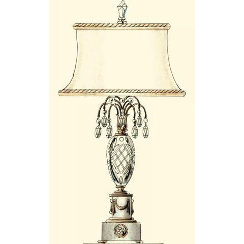 Boudoir Lamp VI Black Modern Wood Framed Art Print with Double Matting by Unknown