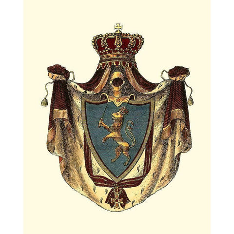 Regal Crest VI Gold Ornate Wood Framed Art Print with Double Matting by Vision Studio