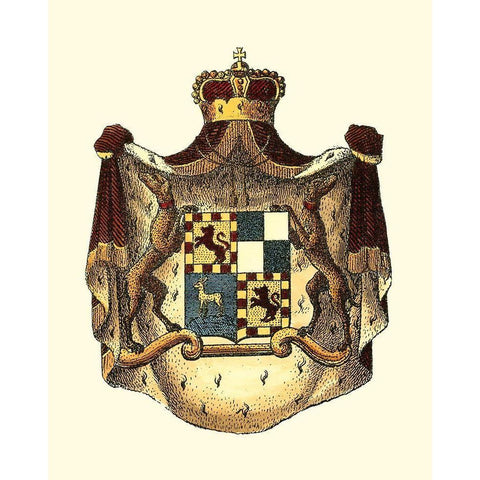 Regal Crest VIII Black Modern Wood Framed Art Print with Double Matting by Vision Studio