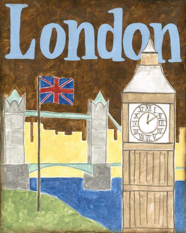 London White Modern Wood Framed Art Print with Double Matting by Meagher, Megan