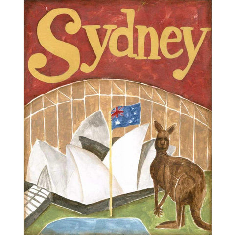 Sydney White Modern Wood Framed Art Print by Meagher, Megan
