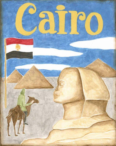 Cairo White Modern Wood Framed Art Print with Double Matting by Meagher, Megan