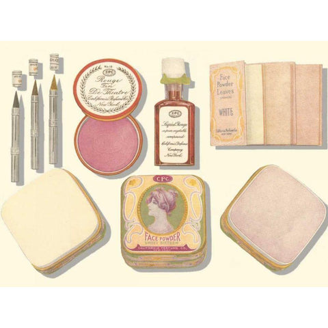 Vintage Boudoir I Black Modern Wood Framed Art Print with Double Matting by unknown