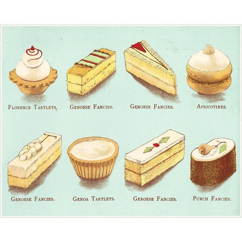 Fanciful Cakes and Tarts II Black Modern Wood Framed Art Print with Double Matting by Vision Studio