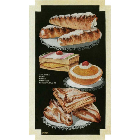 French Pastries II Black Modern Wood Framed Art Print by Unknown
