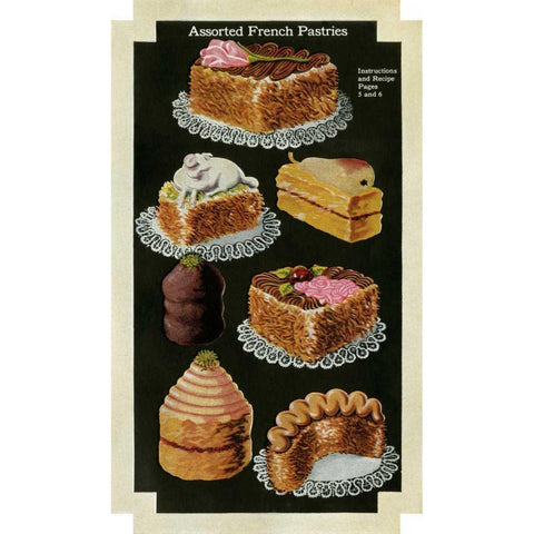 French Pastries IV Black Modern Wood Framed Art Print by Unknown