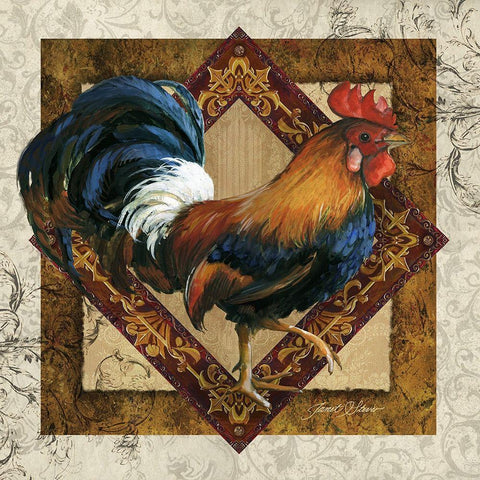 Ruler of the Roost Black Modern Wood Framed Art Print by Stever, Janet