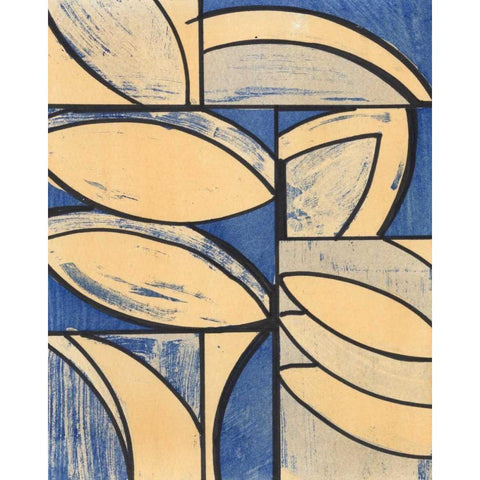 Indigo Complement III White Modern Wood Framed Art Print by McMullen, Charles