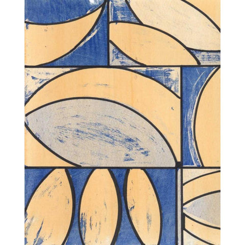 Indigo Complement IV Black Modern Wood Framed Art Print by McMullen, Charles