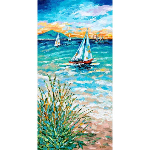 Wind in my Sail I Gold Ornate Wood Framed Art Print with Double Matting by Vitaletti, Carolee