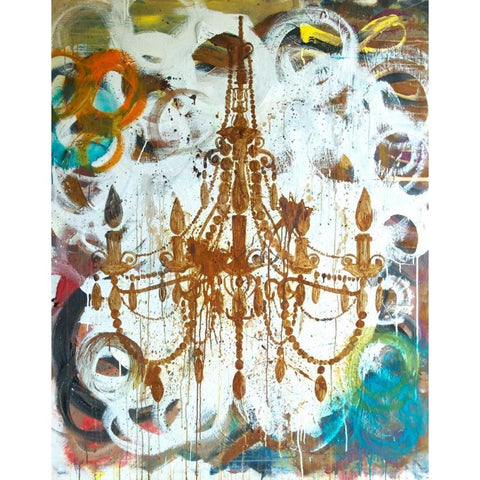 Rust Chandelier Black Modern Wood Framed Art Print by Youngstrom, Kent