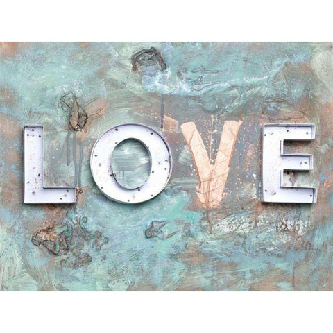 Love Patina II White Modern Wood Framed Art Print by Youngstrom, Kent