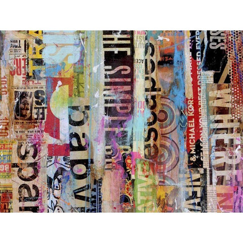 Metro Mix 21 II Black Modern Wood Framed Art Print with Double Matting by Ashley, Erin