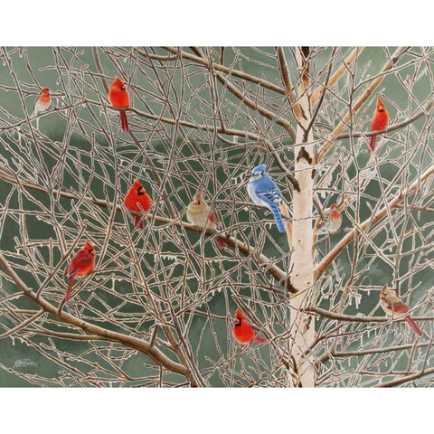 Ornaments Gold Ornate Wood Framed Art Print with Double Matting by Szatkowski, Fred